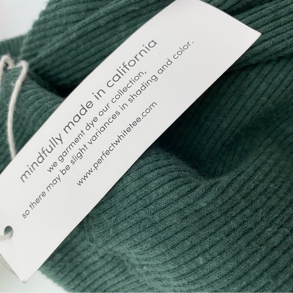 perfectwhitetee Brooke Cozy Triblend Ribbed Jogger Green - Picture 6 of 6
